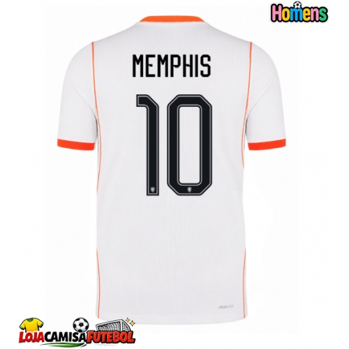 Camisa de Futebol Países Baixos Memphis Depay #10 Equipamento Secundário Mundo 2026 Manga Curta